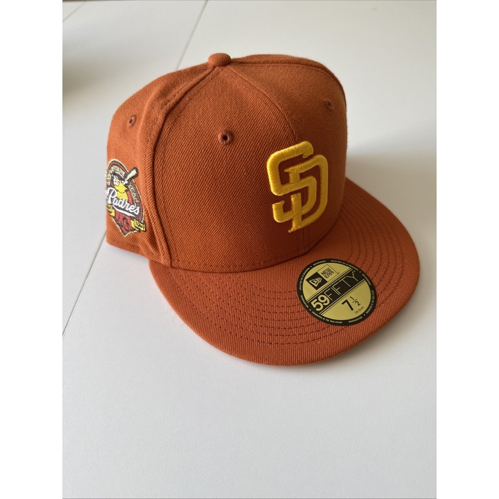 New Era San Diego‎ Padres 59Fifty Orange/yellow 7 1/2 Fitted MLB Cap